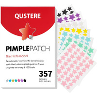 Pimple Patches For Face, Colorful Hydrocolloid Acne Patches, Cute Star Zit Covers For Face, Spot Stickers With Tea Tree, Salicylic Acid & Cica Oil| 4 Sizes (8Mm, 10Mm, 12Mm & 14Mm) |357 Count