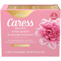 Caress Beauty Bar Soap For Women, Daily Silk Extract And Floral Oil Essence, Moisturizing Body Soap For Noticeably Silky, Soft Skin, 3.15 Oz, 48 Bath Bars