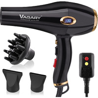 Vagary 6685G Professional Salon Hair Dryer 2200W With Icd Display,Negative Ionic Blow Dryer,Powerful Ac Motor Blow Dryer,Low Noise Hair Dryers,2 Speeds And 2 Heat Settings 1 Cold Button