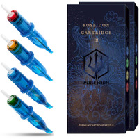 Poseidon V3 Tattoo Cartridge Needles 30Pcs With Membrane Safety Cartridges Disposable Tattoo Needle For Tattoo Artists Curved/Round Magnum (1011Rm)
