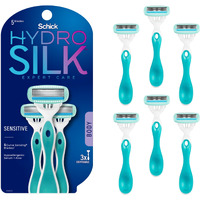 Schick Hydro Silk Sensitive Women's Disposable Razors, 6Ct | 5-Blade Disposable Razors For Women Sensitive Skin | Travel Razor For Women