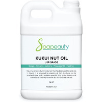 Soapeauty Kukui Nut Oil | 100% Pure & Natural | Cold Pressed | Moisturizing Oil For Skin, Hair, And Soap Making | 64 Fl Oz