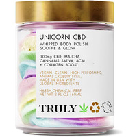 Truly Beauty Unicorn Whipped Body Polish With Chia, Acai And Rose - Whipped Body Butter With Shea For Women, Body Butter Cream For Softer, Smoother And Glowing Skin - 2 Fl. Oz