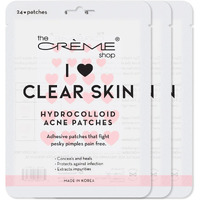 The Crme Shop Heart Shape Clear Skin Hydrocolloid Dark Spot Acne Patches - Infused With Salicylic Acid + Witch Hazel | Adhesive Patches That Fight Pesky Pimples. (72 Patches / 3 Sizes)