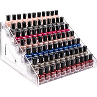 Pero Pero Nail Polish Organizer 7 Layers Upgraded Acrylic Display Rack For Nail Polish Holder, Sunglasses Organizer, Essential Oils Holder, Clear Eyeglasses Display Case, Makeup Organizer