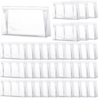 Xuniea 50 Pieces Mini Clear Makeup Bag Organizer Pouches Small Pvc Waterproof Makeup Bag Plastic Cosmetic Organizer Bag With Zipper For Women Men Travel Vacation(7.5'',Transparent)
