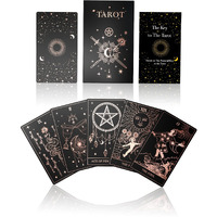 Wjpc Rose Gold Foil Tarot Card Decks Set With Guidebook&Gift Box For Beginner& Expert. Fortune Telling Game Cards For Tarot Decks.