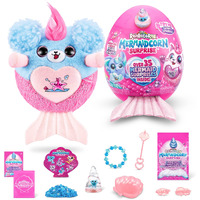 Rainbocorns Mermaidcorn (Puppy) By Zuru, Collectible Plush, Mermaid Surprises, Cuddle Plush Stuffed Animal, Surprise Egg, Stickers, Magic Sands & Bubble Mixture, For Girls 3+ Up
