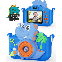 Kikapabi Kids Camera Dinosaur Toys For Boys, Christmas Birthday Gifts Toys For Boys Age 3-8, Toddler Camera Toys With Silicon Cute Cover, Digital Camera For Kids Age 3 4 5 6 7 8