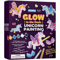 Yrinfay Glow In The Dark Unicorn Painting Kit - Arts And Crafts Easter Gifts For Kids 4-8 8-12 - Creative Cool Art Toys For Boys & Girls Ages 6 7 8 9 10 11 12 Years Old