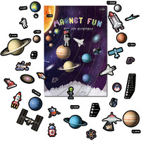 Grandlmoon Magnetic Portable Playboard Solar System Planet Outer Space Play Create Scene Educational Teaching Playset(39 Pcs)