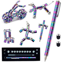 Wqwquu Fidget Pen,Magnetic Pen, Decompression Magnetic Fidget Toy Pen, Magnet Pen Fidget Toy Relieve Pressure Novel Toy Gifts For Kids Or Friends! (Color)