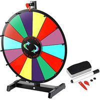 Homgarden 24 Inch Tabletop Color Spinning Prize Wheel 14 Slots Editable Classic Spin Win Prize Wheel Fortune Spin Game Casino Equipment