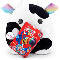 Snackles (Froot Loops) Cow Super Sized 14 Inch Plush By Zuru, Ultra Soft Plush, Collectible Plush With Real Licensed Brands, Stuffed Animal