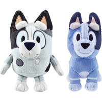 Bluey's Cousins Muffin & Socks Plush Toy Bundle Includes 8"" Muffin Plush & 7.5"" Socks Plush - Made With Deluxe Fabrics & Featuring Embroidered Details. Collect All Of Bluey's Plush Family & Friends!