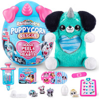 Rainbocorns Puppycorn Rescue (Sausage) By Zuru, Collectible Plush, Stuffed Animal Toys, Surprise Egg, Stickers, Syringe Slime, Ages 3+ For Girls, Children