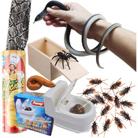 Lckla Prank Kit Funny Gag Gifts, Realistic Rubber Snakes Fake Roaches Surprise Spider Box For April Fools Day Halloween Party Decoration Kids