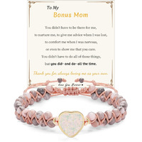 Sistble Bonus Mom Gifts, Gifts For Mom To My Bonus Mom Bracelet Gift From Bonus Daughter Son Birthday Step Mom Gifts Retirement Christmas Basket Jasper Beaded Jewelry For Women