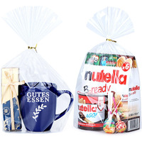 Bottom Gusset Bags 50Pcs 9X12"" Clear Cellophane Bags Large Basket Wrapping Gift Wrap Cello Bags Treat Bags Party Favor Packaging With Gold Twist Tie