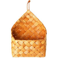 Topbathy Woven Storage Basket Wall Mounted Hanging Basket Wall Hanging Storage Organizer Entryway Mail Letter Holder Wall Decor For Office Bedroom Home