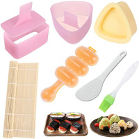 7 Pack Onigiri Mold, Rice Mold Musubi Maker Kit, Non Stick Spam Musubi Maker Press Rice Ball Mold Shake Sushi Maker Tool For Kids Bento Lunch And Home Diy