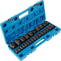 Vevor Impact Socket Set 1/2 Inches 26 Piece Impact Sockets, Shallow Socket, 6-Point Sockets, Rugged Construction, Cr-M0, 1/2 Inches Drive Socket Set Impact Metric 10Mm - 36Mm, With A Storage Cage