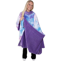 Snuggie Reversible - The Original As Seen On Tv Wearable Blanket That Has Sleeves - Cozy, Warm And Soft Velveteen - Oversized Functional Blanket With Pockets, Adult Size, Tie Dye/Purple