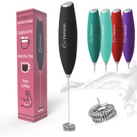 Elementi Electric Stirrer For Powder Drinks - Protein Powder Mixer For Drinks - Coffee Stirrers Electric Mini Electric Stirrer For Drinks - Electric Whisker For Mixing - Greens Powder Drink Mixer Wand