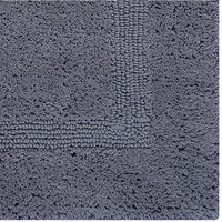 Better Trends 100% Cotton Lux Collection Bath Mats, Gray Bath Mat - Tufted, Reversible & Absorbent & Machine Washable Bath Mats For Bathroom Floor, Shower & Sink Bath Mat Rug, 17"" X 24""