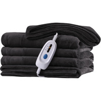 Mcjaw Electric Heated Blanket 72""X 84"" Full Size, 4 Heating Levels And 10 Hours Auto Off, Lightweight And Breathable - Ebony