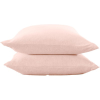 4 Piece Jersey Knit King Cotton Blend Pink Sheet Set | Ultra-Soft T-Shirt Jersey Bedding Sheets & Pillowcases | Heathered, Breathable, All Season Bed Sheets (King, Blush Pink)