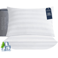 King Size Bed Pillows Set Of 2 - Premium Down Alternative Cooling Pillows For Side, Back, And Stomach Sleepers Hotel Quality Fluffy Soft Microfiber Fill Breathable Skin-Friendly,20 X 34 Inches