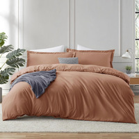 Hearth & Harbor Rust Duvet Cover King Size - 3 Piece King Duvet Cover Set, Soft Double Brushed King Duvet Covers With Button Closure, 1 King Size Duvet Cover 104X90 Inches And 2 Pillow Shams