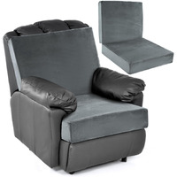 Hombys Memory Foam Recliner Cushion For Elderly, 4"" Thickness Seat Cushion With Lumbar Support Pillow, Non-Slip & Supportive Chair Seat Cushion With Backrest, (Light Grey, 21.5"" Backrest)