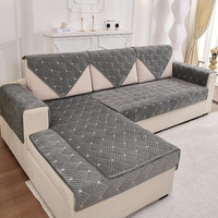 Tewene, Sectional Couch Cover Velvet Sofa Cover Anti-Slip L Shaped Couch Cover Sectional Sofa Cover For Dogs Couch Cover 2 Cushion Couch Cover For Sofa 3 Seats Sofa Seat Cover - 1 Pc 28''X82'' Size