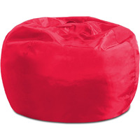 Posh Creations Structured Comfy Seat For Playrooms And Bedrooms, Large Bean Bag Chair, 100In Round Classic Bean Bag, Red