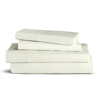 Purity Home 100% Cotton Sheets, Fresh Ivory Queen Bed, 400 Thread Count Percale Weave Cooling Sheets, Fresh Ivory Queen Bed Sheet Set, Hotel Luxury Deep Pocket Cotton Sheets Queen