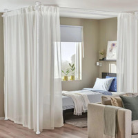 Room Divider, No Drilling Curtain Rods Wall Divider For Room Separation, 120    Tall 114    Wide Adjustable Floor To Ceiling Hanging Partition Room Dividers, Long Heavy Duty Room Divider Curtain Rods