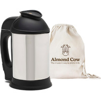 Almond Cow Nut Milk Maker Machine, Plant Based Maker For Homemade Almond, Oat, Cashew Nut Milks & More, Stainless Steel Food Machines, 5-6 Cups Per Batch, 120V