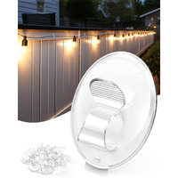 Hooks For Outdoor Rope Light Clips:40Pcs Outdoors String Lights Clip - Heavy Duty Hanging Clear Light Clip With Waterproof Adhesive For Patio Hold Fence Hangers And Christmas Lighting Strips Hook