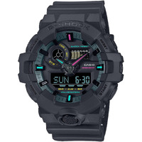 G-Shock Casio Ga-700 Series Analog-Digital Multi-Color Black Resin Watch 57.5Mm - Ga700Mf-1A