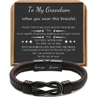 Joycuff Grandson Gifts From Grandma Grandpa Knot Bracelet To My Grandson Bracelets Anniversary Christmas Birthday Gift For Grandsons Always Linked Together