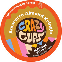 Crazy Cup Amaretto Coffee Pods, Amaretto Almond Kringle For K Cup Keurig Machines, Brew Hot Or Iced, 22 Count
