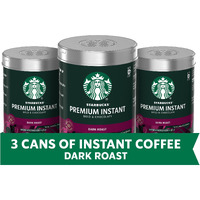 Starbucks Premium Instant Coffee, Dark Roast, 100% Arabica Beans, 3 Pack (3.17 Oz Each)