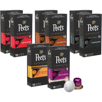 Peet's Coffee, Dark Roast Espresso Capsules, 80 Count Variety Pack (8 Boxes Of 10 Espresso Pods)