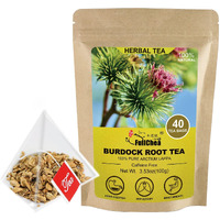 Fullchea - Burdock Root Tea Bags, 40 Teabags, 2.5G/Bag - Premium Burdock Root - Non-Gmo - Naturally Caffeine-Free Herbal Tea - Aid In Digestion & Improving Liver Health