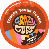 Crazy Cup Flavored Coffee Pods, Toasty Texas Pecan Coffee Pods For K Cup Keurig Machines, Brew Hot Or Iced, 22 Count