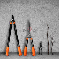 Patio Paradise Garden 3 Piece Tree And Shrub Lopper-Shears-Purner Set, Garden Tool Set Tree Trimmer Branch Cutter Kit