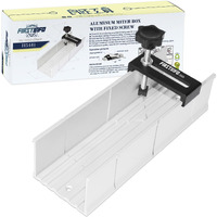 Firstinfo H5441 Metal Aluminum Miter Box 9.8 Inch Mitre Box For Manual Saw For Hand Saw 3 Cutting Angles With Fixable Screw