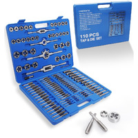 Eilxmag 110Pcs Tap And Die Set, Metric Tap And Die Rethreading Kit, Thread Chaser Set For Cutting External And Internal Threads,Metric Size M3 To M16 With Storage Case (Pakage)